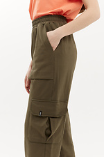 Трикотажные штаны джоггеры GRET с большими карманами и манжетами Garne 3040163 фото №6