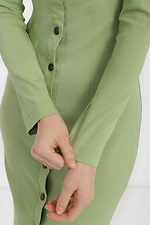 Зеленое облегающее платье REMA с широким вырезом горловины Garne 3040166 фото №5