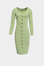 Зеленое облегающее платье REMA с широким вырезом горловины Garne 3040166 фото №6