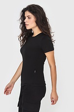Женская приталенная футболка MILLI черного цвета Garne 3041167 фото №3