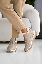 Жіночі черевики шкіряні зимові бежеві  2505168 фото №6