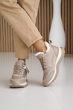 Жіночі черевики шкіряні зимові бежеві  2505168 фото №10