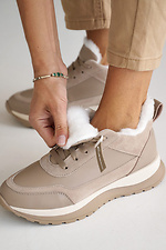 Жіночі черевики шкіряні зимові бежеві  2505168 фото №11
