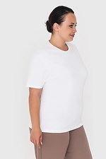 Базовая хлопковая футболка LUXURY-W белого цвета Garne 3040170 фото №3