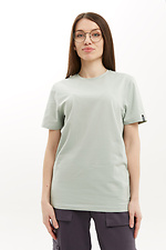 Базовая хлопковая футболка LUXURY-W серого цвета Garne 3040172 фото №1