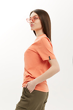 Базовая хлопковая футболка LUXURY-W оранжевого цвета Garne 3040173 фото №3