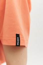 Базовая хлопковая футболка LUXURY-W оранжевого цвета Garne 3040173 фото №5