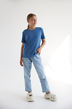 Дитяча футболка BEBI синього кольору Garne 7770174 фото №2