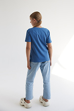 Дитяча футболка BEBI синього кольору Garne 7770174 фото №5