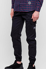 Черные коттоновые брюки карго с боковыми карманами Custom Wear 8025175 фото №1
