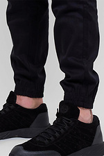 Черные коттоновые брюки карго с боковыми карманами Custom Wear 8025175 фото №2