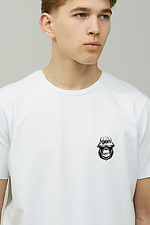 Белая хлопковая футболка оверсайз с принтом GEN 9000177 фото №1