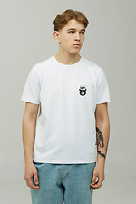 Белая хлопковая футболка оверсайз с принтом GEN 9000177 фото №3