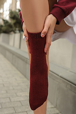 В'язані високі шкарпетки із вовни мериносу M-SOCKS 2040194 фото №4