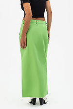 Женская юбка EJEN с разрезом спереди зеленого цвета Garne 3041196 фото №2