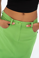 Женская юбка EJEN с разрезом спереди зеленого цвета Garne 3041196 фото №6