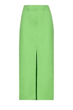 Женская юбка EJEN с разрезом спереди зеленого цвета Garne 3041196 фото №7