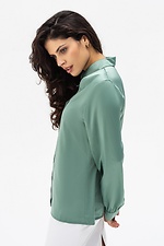 Блуза с воротником-стойка зеленого цвета Garne 3041203 фото №5