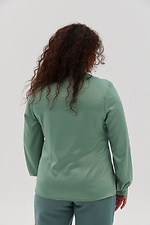 Блуза с воротником-стойка зеленого цвета Garne 3041203 фото №13