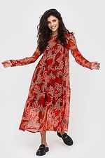 Красное шифоновое удлиненное платье PHILICIA Garne 3041204 фото №1