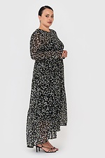 Черное удлиненное шифоновое платье PHILICIA Garne 3041206 фото №2