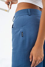 Женская юбка EJEN с разрезом спереди синего цвета Garne 3041214 фото №3