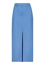 Женская юбка EJEN с разрезом спереди синего цвета Garne 3041214 фото №7
