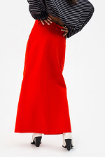 Женская юбка EJEN с разрезом спереди красного цвета Garne 3041215 фото №3
