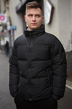 Черная короткая куртка пуховик на зиму стёганая VDLK 8031220 фото №1