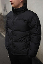 Черная короткая куртка пуховик на зиму стёганая VDLK 8031220 фото №2