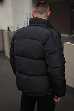 Черная короткая куртка пуховик на зиму стёганая VDLK 8031220 фото №3