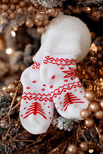 Дитячі білі новорічні шкарпетки M-SOCKS 2040221 фото №2