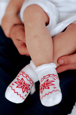 Дитячі білі новорічні шкарпетки M-SOCKS 2040221 фото №3