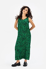 Атласное удлиненное платье MEGG зеленого цвета Garne 3041221 фото №1