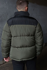 Зеленая короткая куртка пуховик на зиму стёганая VDLK 8031222 фото №3