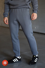 Утеплені чоловічі штани KEVIN на манжетах графітового кольору Garne 3041239 фото №1