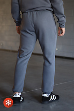 Утепленные брюки мужские KEVIN на манжетах графитового цвета Garne 3041239 фото №2