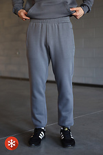 Утепленные брюки мужские KEVIN на манжетах графитового цвета Garne 3041239 фото №3