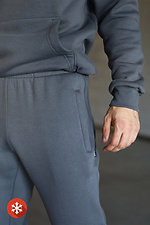 Утепленные брюки мужские KEVIN на манжетах графитового цвета Garne 3041239 фото №4