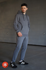 Утепленные брюки мужские KEVIN на манжетах графитового цвета Garne 3041239 фото №6