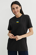 Хлопковая женская футболка с патриотическим принтом Garne 9000281 фото №1