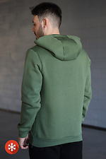 Утепленное мужское худое "Flag_line" с капюшоном зеленого цвета Garne 9001293 фото №2