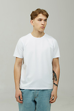 Чоловіча бавовняна футболка білого кольору GEN 8000313 фото №1