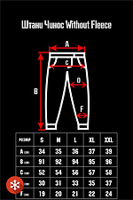Теплые спортивные штаны чинос на флисе в черном цвете Without 8048363 фото №7