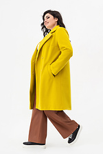 Пальто KORNI нижче коліна жовтого кольору Garne 3041368 фото №7