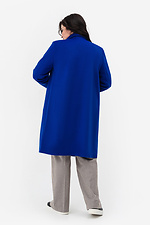 Пальто KORNI нижче коліна синього кольору Garne 3041369 фото №15