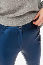 Стильные брюки skinny ROYALLA металлик синего цвета Garne 3041373 фото №6