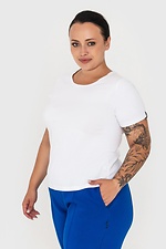Базовая хлопковая футболка ILANA белого цвета Garne 3040380 фото №1
