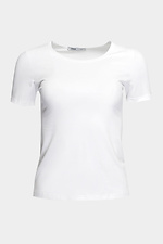 Базовая хлопковая футболка ILANA белого цвета Garne 3040380 фото №9