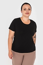 Базовая хлопковая футболка ILANA черного цвета Garne 3040381 фото №1